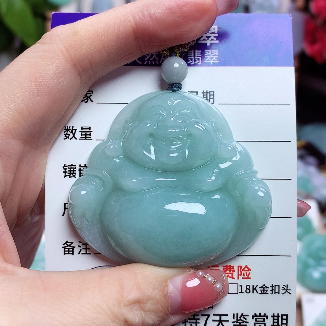 翡翠未镶嵌颈饰佛公26