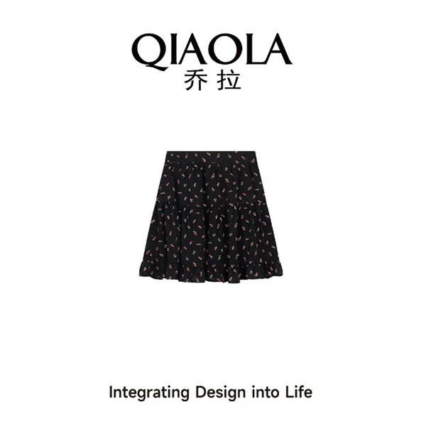 QIAOLA/乔拉【花火热恋】夏季曲珠梭织碎花优雅A版上衣套装预售