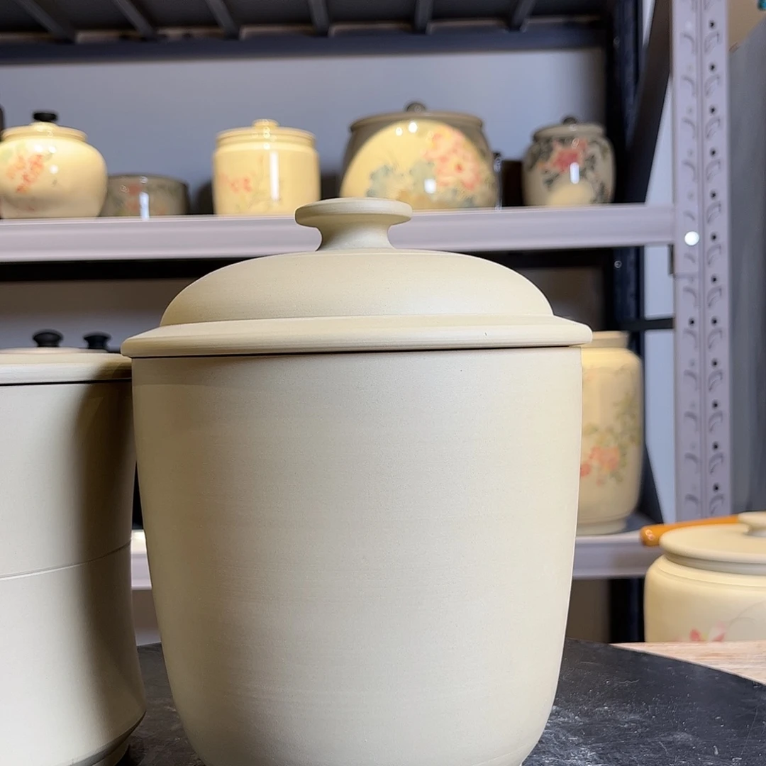 缸彩**?福利白泥哑光醒茶罐