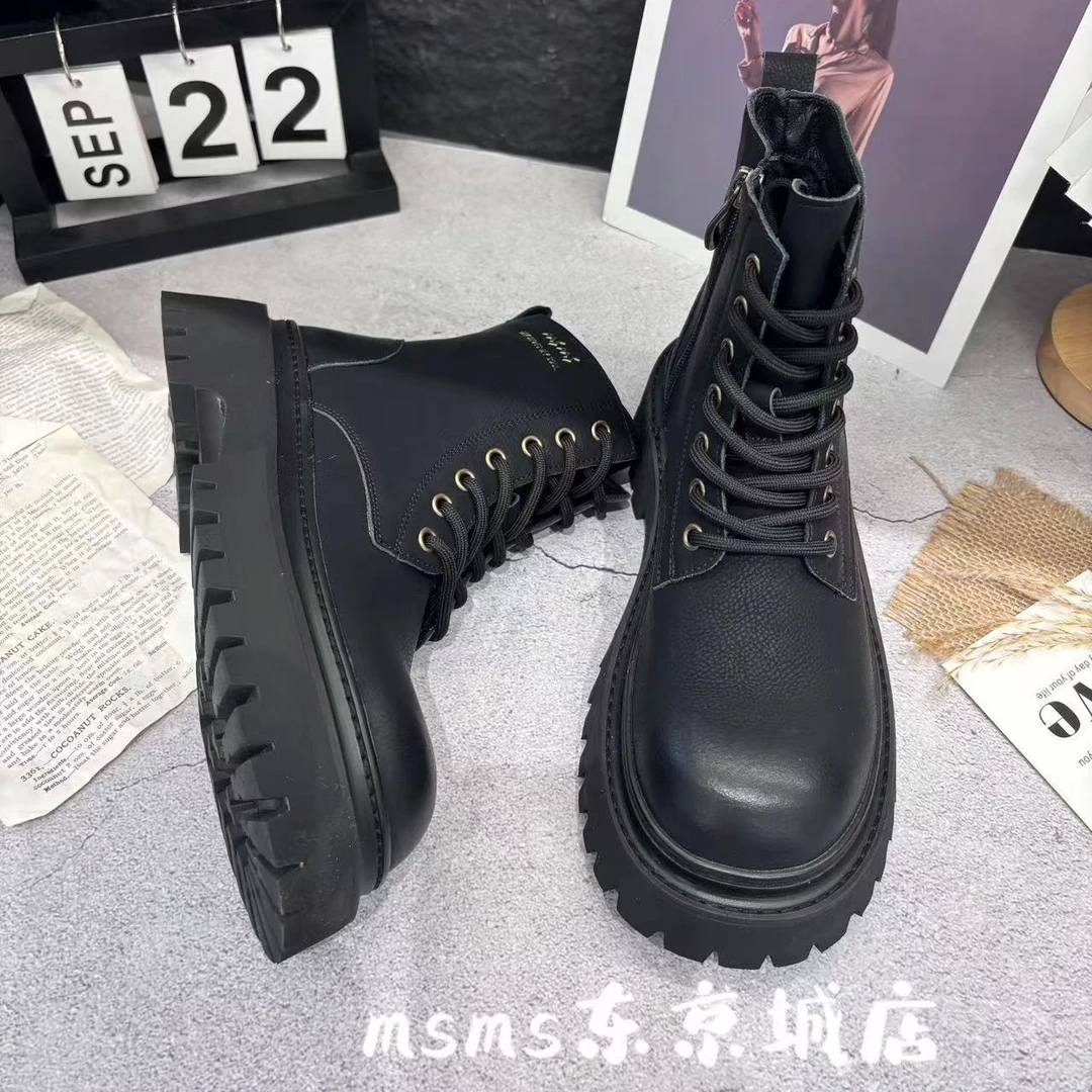 玛莎玛索冬季大棉休闲百搭马丁靴女靴