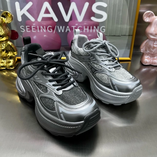 V10-1女士老爹鞋百搭休闲鞋系带潮鞋春季厚底