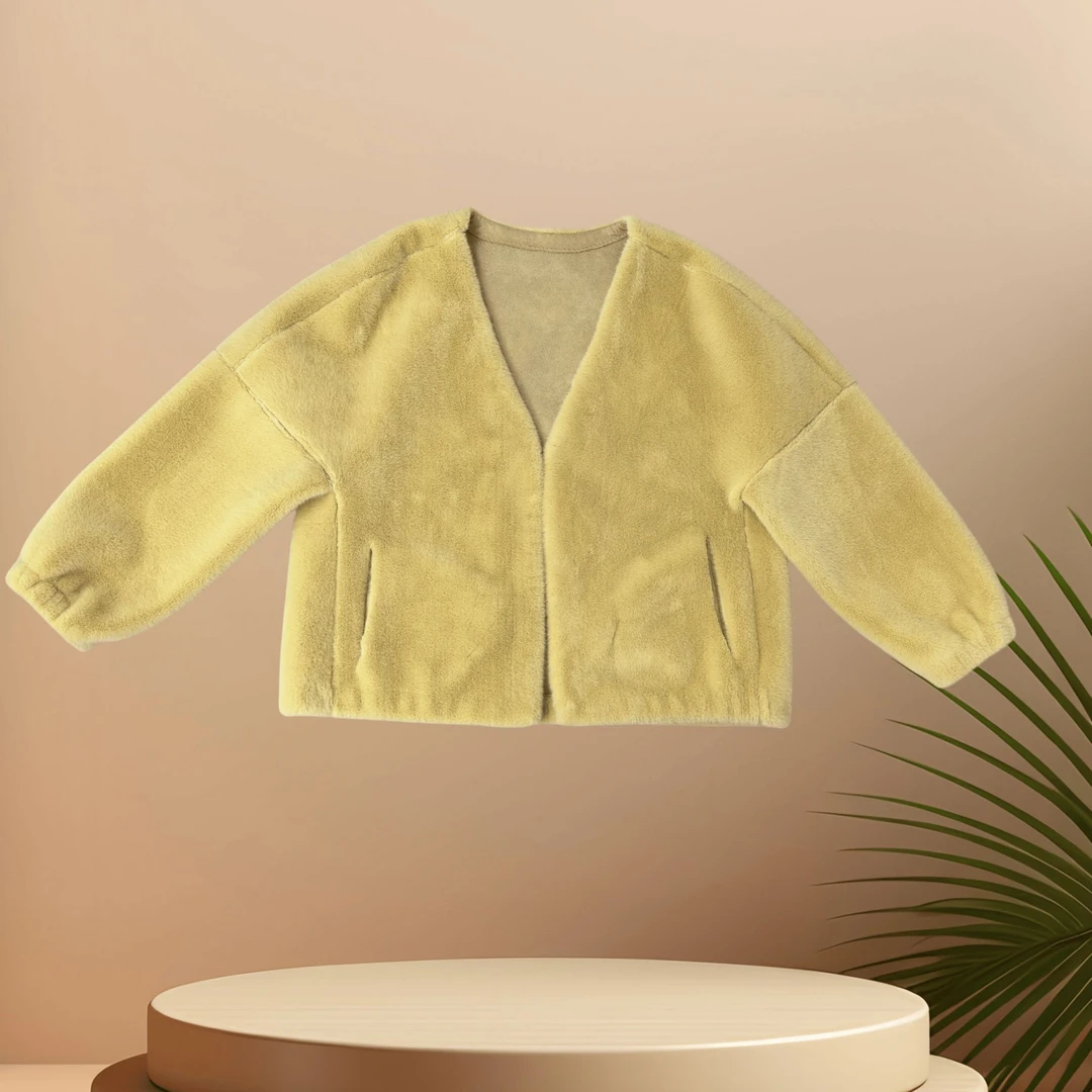 短外套短款女牛角扣网红女装气质女款皮毛一体秋冬圆领女士国风