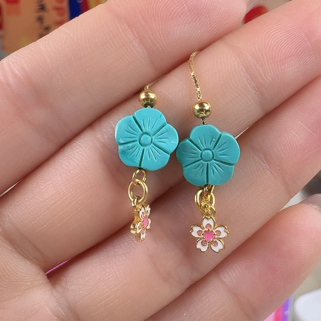 绿松石银S925镀金镶嵌珠宝奇石