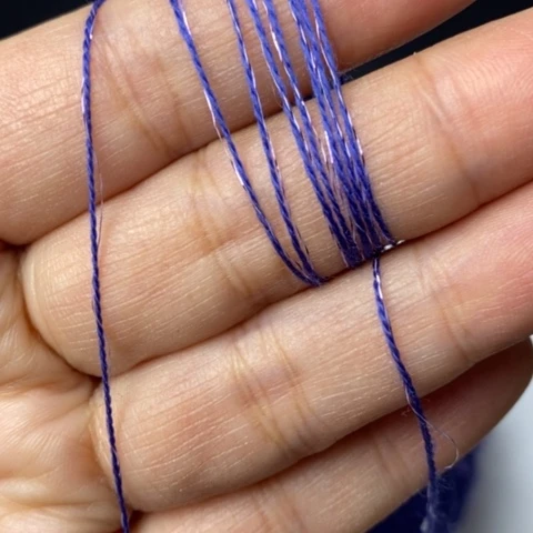 紫蓝色8团梅花亮片线
