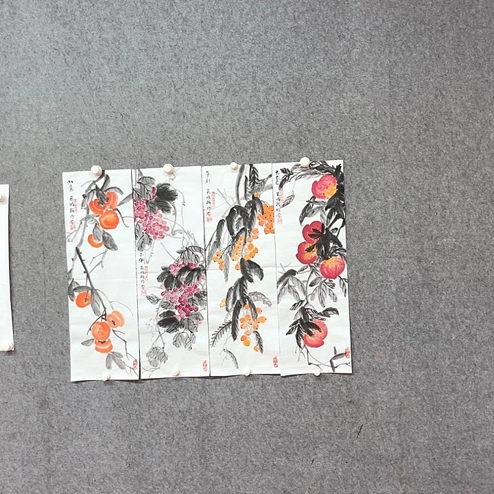 书法崔晓梅四果作品