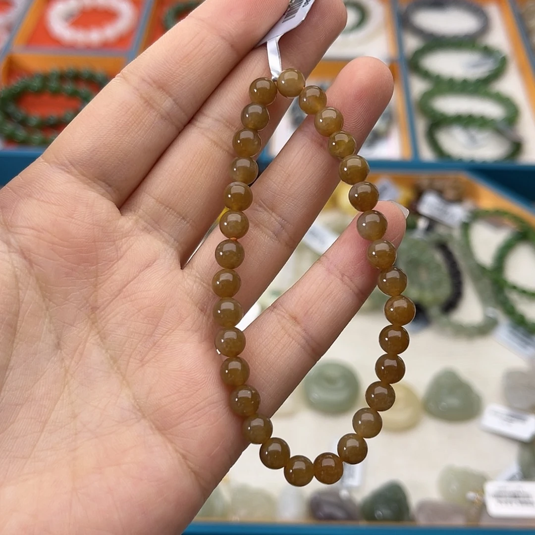 和田玉未镶嵌颈饰w3新疆且末糖6mm