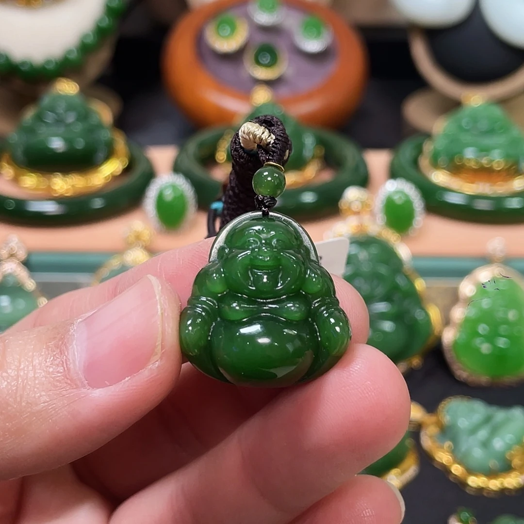 和田玉（碧玉）未镶嵌颈饰25mm