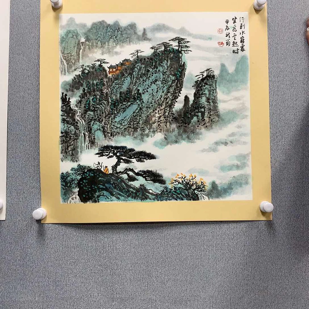 【闪购商品】国画叶金福50*50山水卡纸