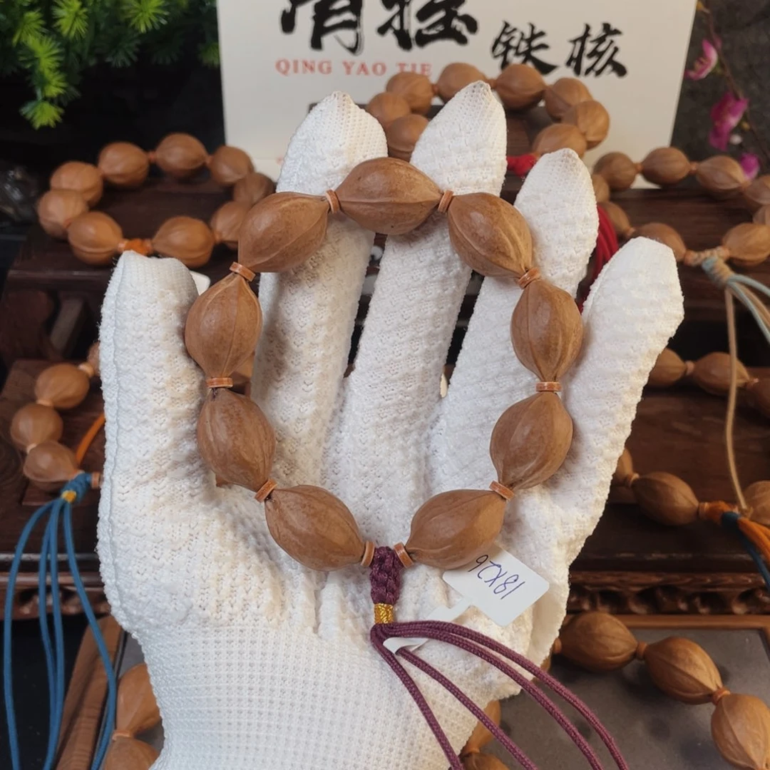 奔***霸手串橄榄核原生态梅林铁核18*26