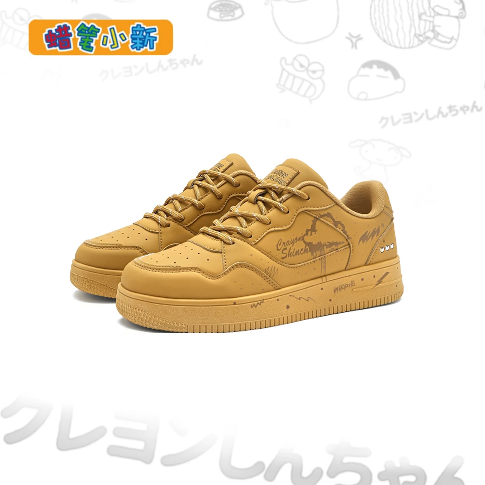 蜡笔小新鞋子男款爆款2025新款秋季时尚复古百搭干净痞帅棕色板鞋