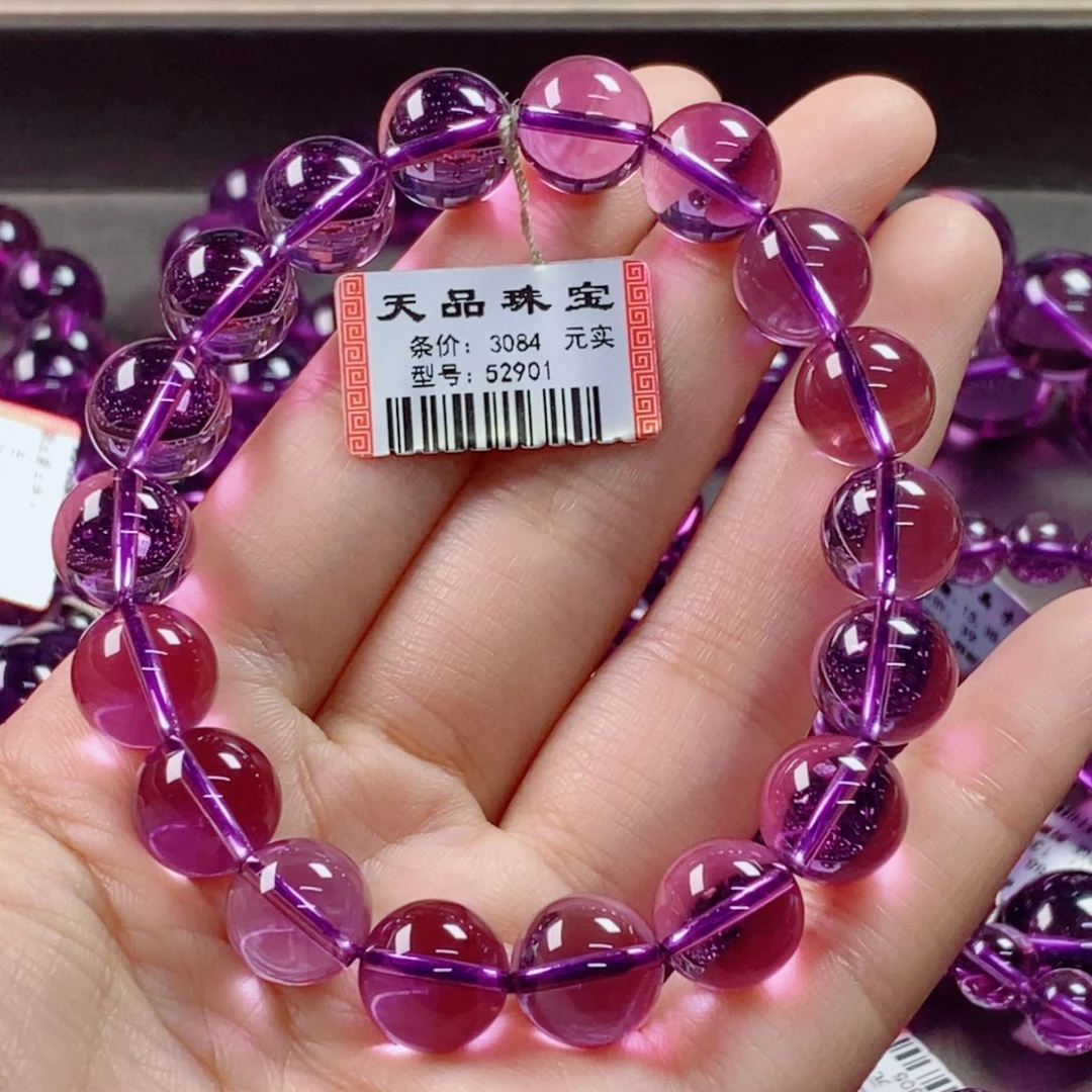 未镶嵌手链水晶紫水晶52901