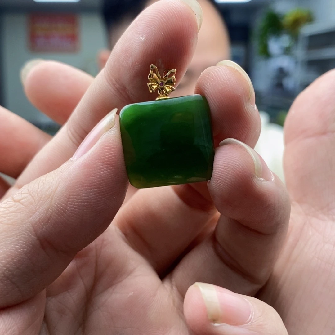 和田玉颈饰18K金镶嵌多样性发货 拍一发一