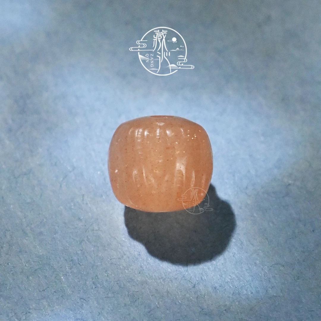 7MM橙月光百香籽老型桶珠文玩108手串DIY配饰顶珠腰珠手持散珠子