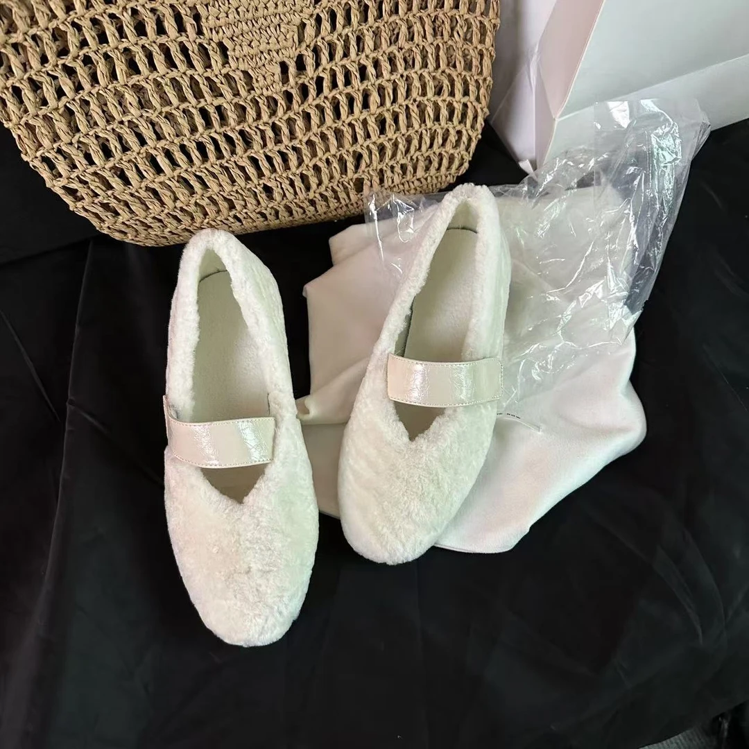 24新款时尚真羊羔毛防止温度流失保暖绒毛隔冷防寒3.5cm女鞋