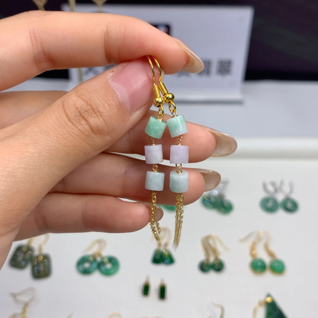 翡翠未镶嵌耳饰耳饰