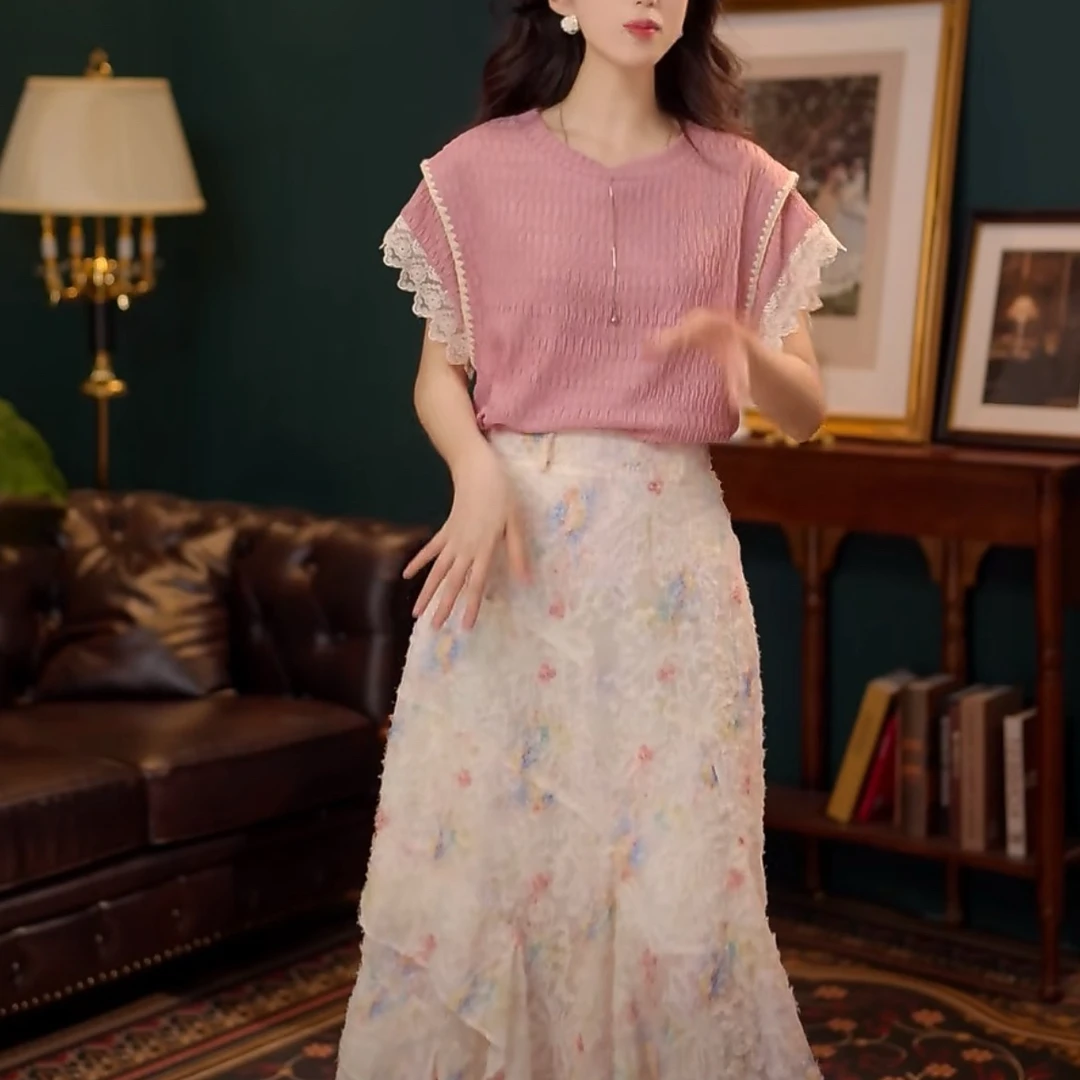 告白日光欧若风中长款高腰半身裙女款显瘦裙子