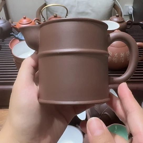 紫泥油桶型公道杯