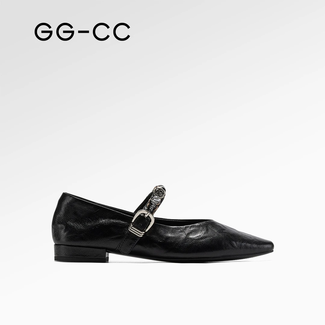 GG-CC【纽约画展】秋季新款法式复古芭蕾舞单鞋女一脚蹬平底鞋2918