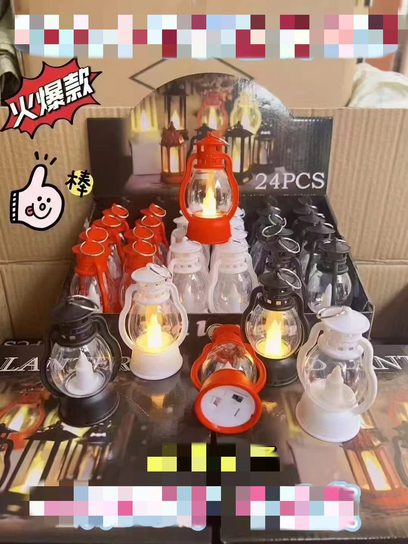 复古三款颜色小提灯桌面氛围玩具（一单到手24个）C-236