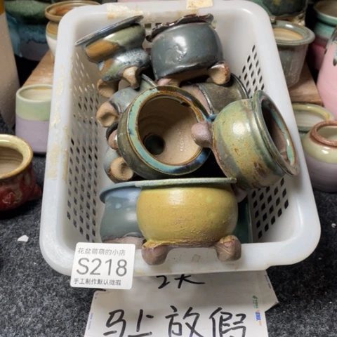 紫砂花盆瑕疵218口径5厘米左右