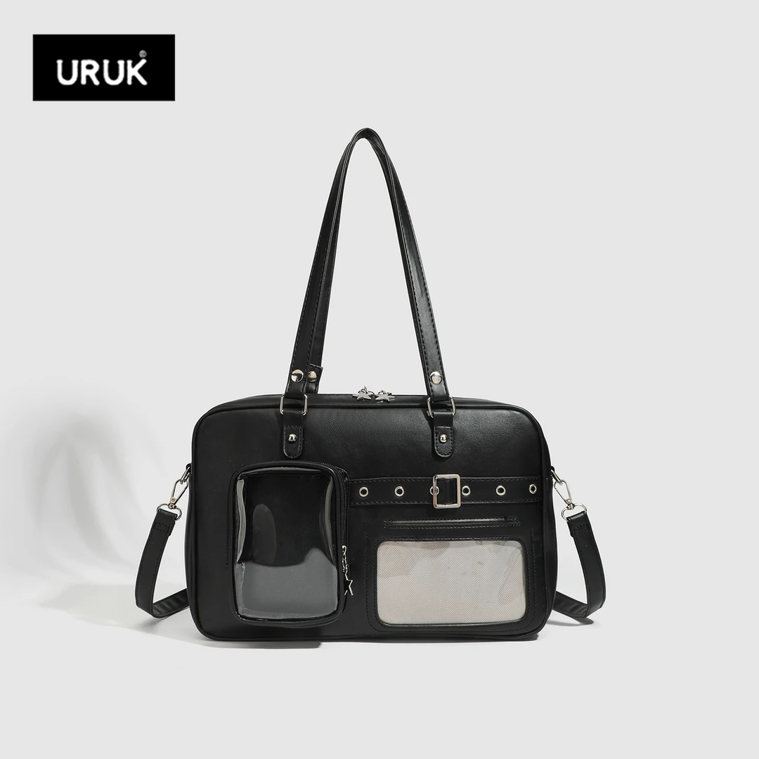 URUK2025春夏新款大容量公文痛包百搭学院风高级设计感单肩斜挎包