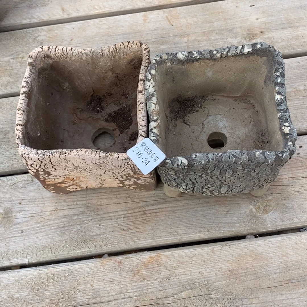 红陶时**雨24号多肉盆两个组合