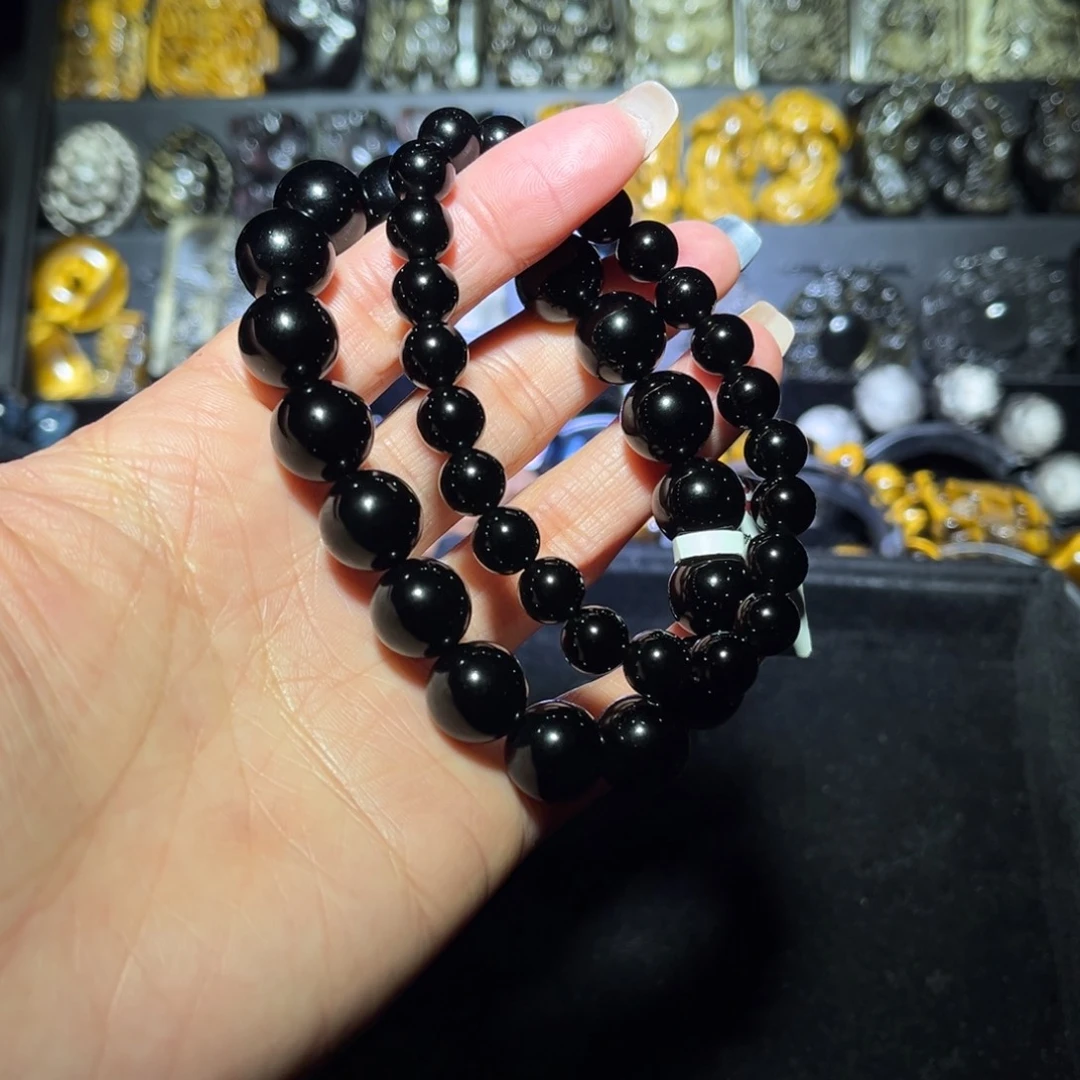 未镶嵌黑曜岩手链M****黑曜石8m➕12m各一条