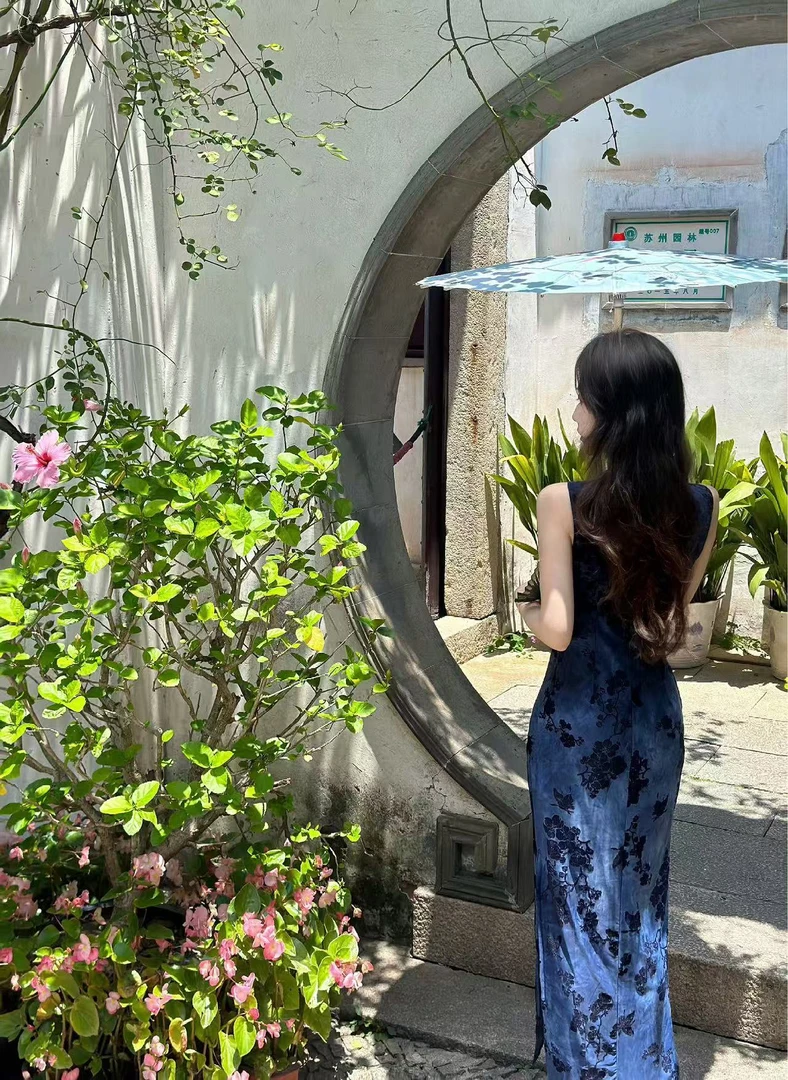 【小徐推荐】旗袍新中式少女日常蝴蝶民国千金贵妇显瘦修身裙长125