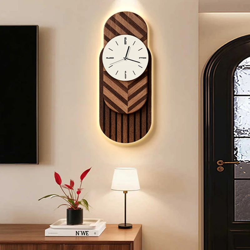 2025新款复古高级挂钟客厅装饰品时钟创意家用静音免打孔钟表挂表