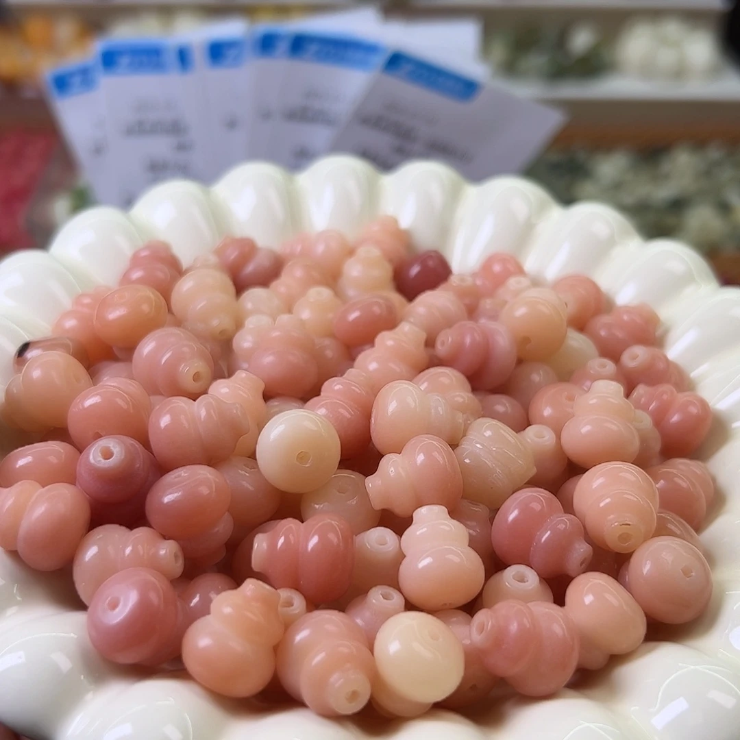 菩提根/象牙果手串微瑕卡14粉葫芦40颗