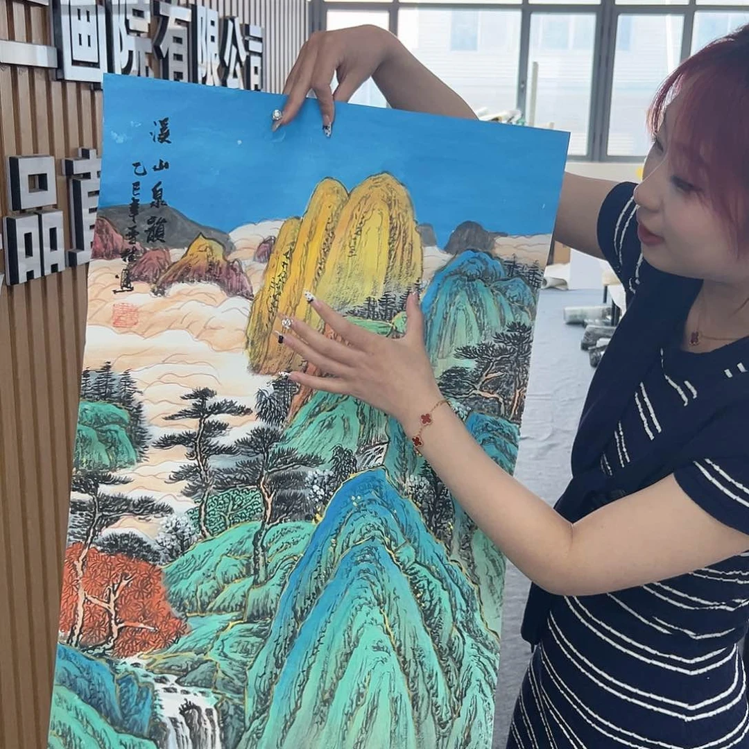 国画国画作品纯手工绘制