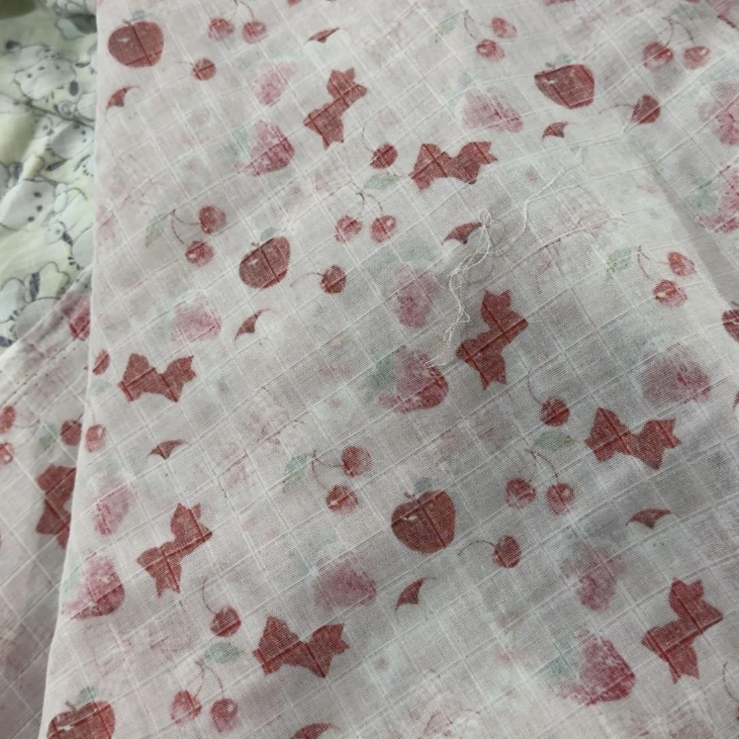 1米价纯棉格子双层纱X1.45米宽C区