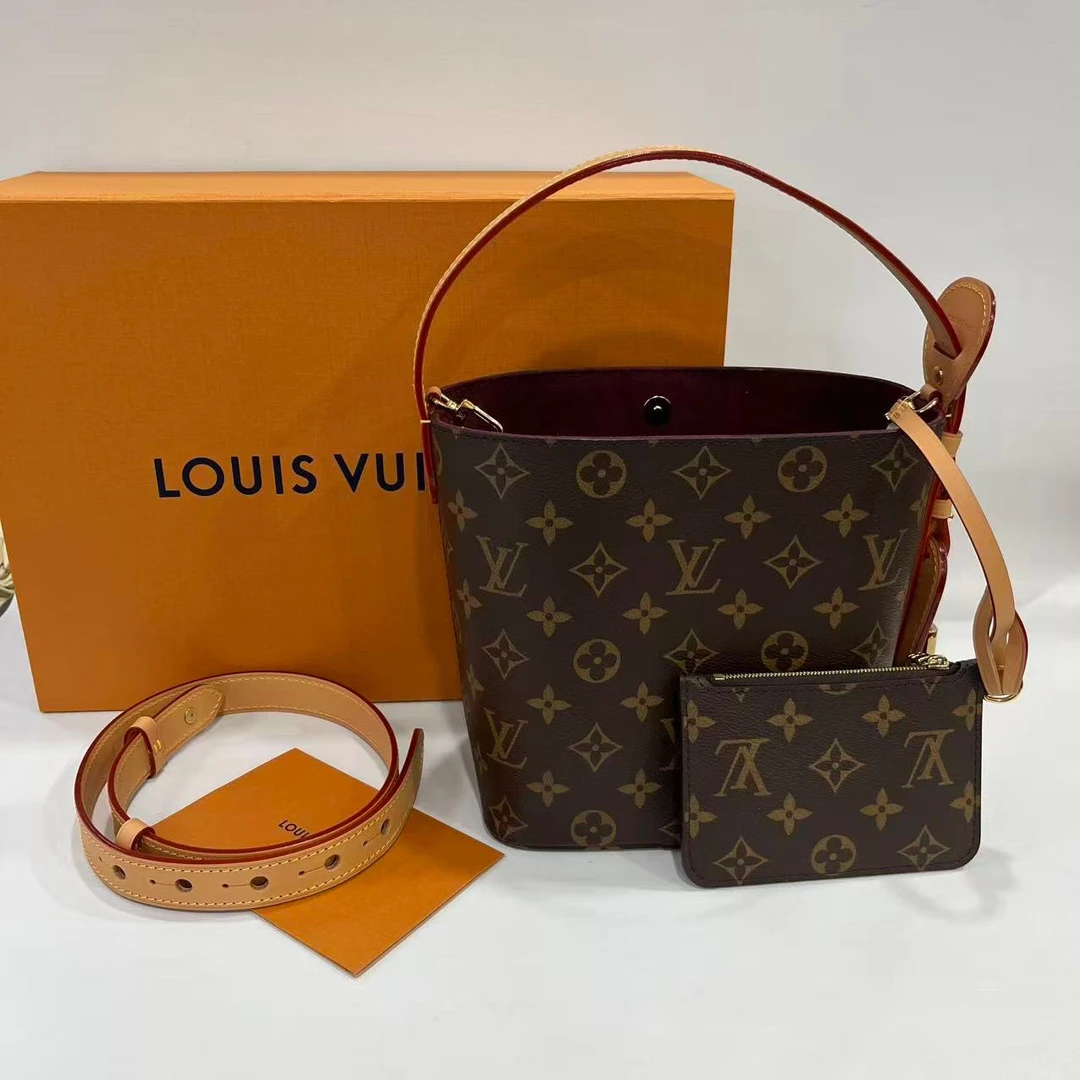 95新 LouisVuitton/路易威登 捐金沉珠/allin bb水桶包单肩
