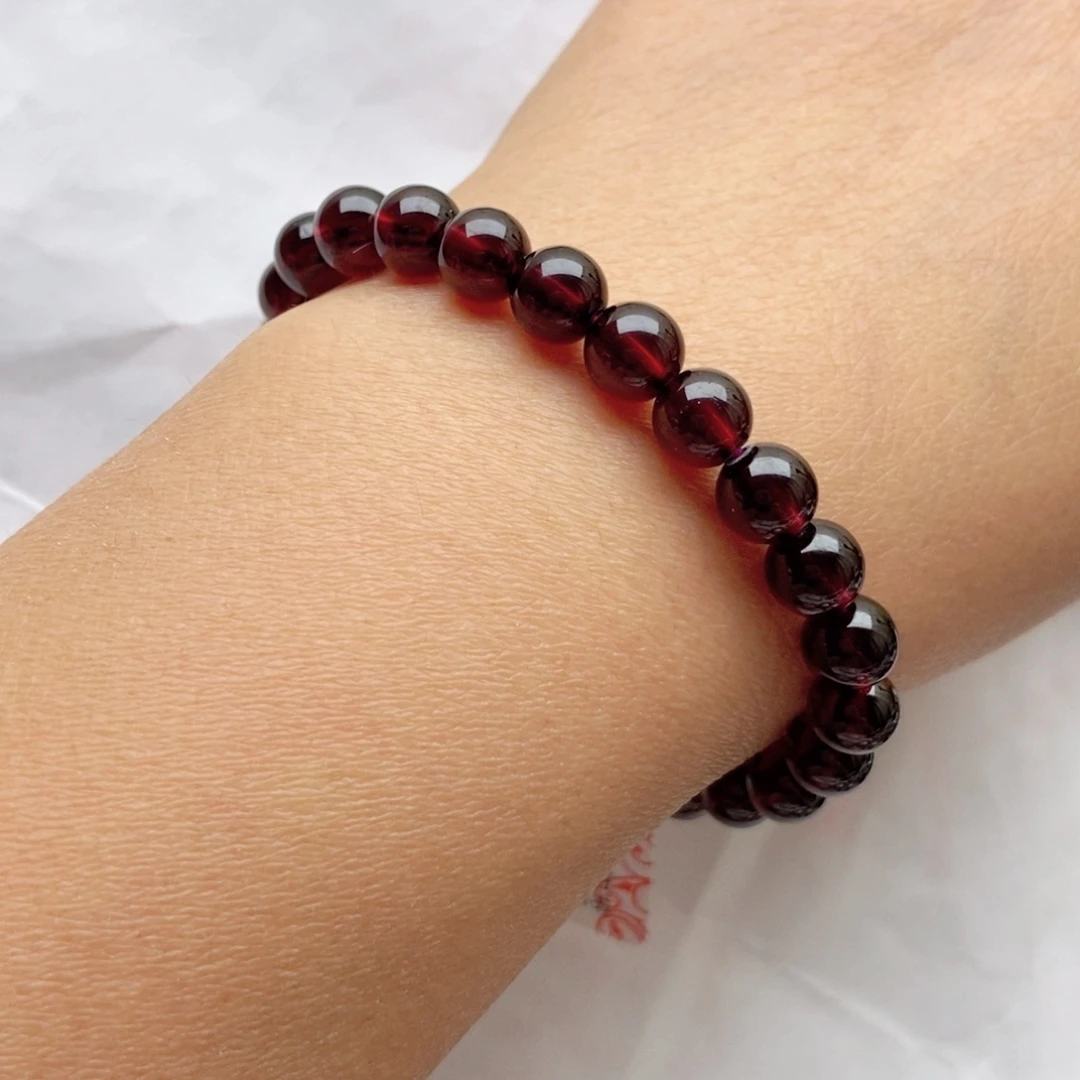 石榴石手链未镶嵌7.6精品