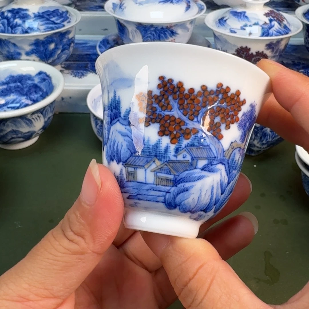 景德镇纯手绘茶具圆圆242