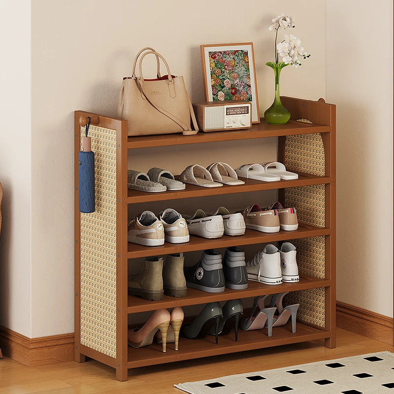 多层家用竹子鞋架子入户门口简易鞋架小户型收纳神器鞋柜结实耐用