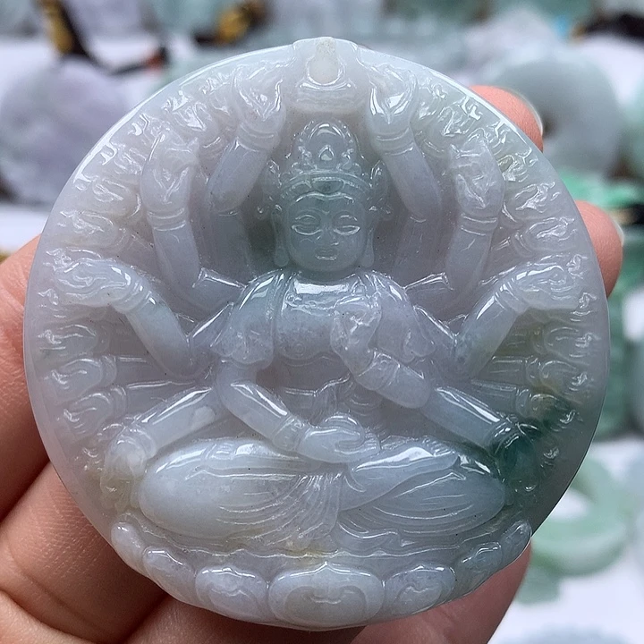 翡翠未镶嵌颈饰千手观音福利多彩颜色福利