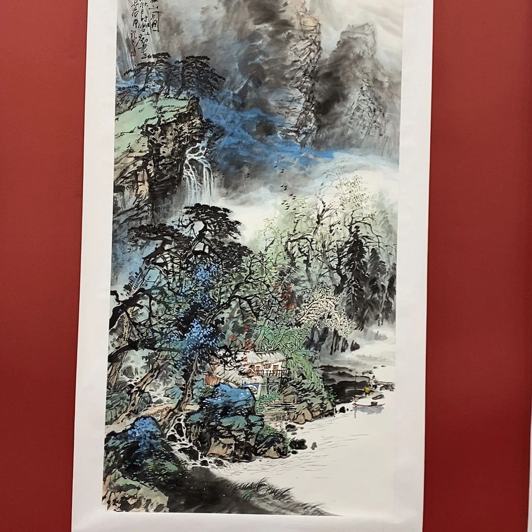 国画莫双发四尺四开70*35精品佳作四条屏