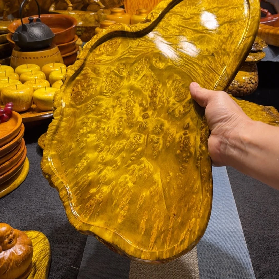 紫***来金实木黄金樟干泡茶盘