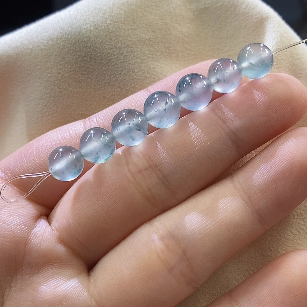 未镶嵌挂件翡翠飘花珠珠