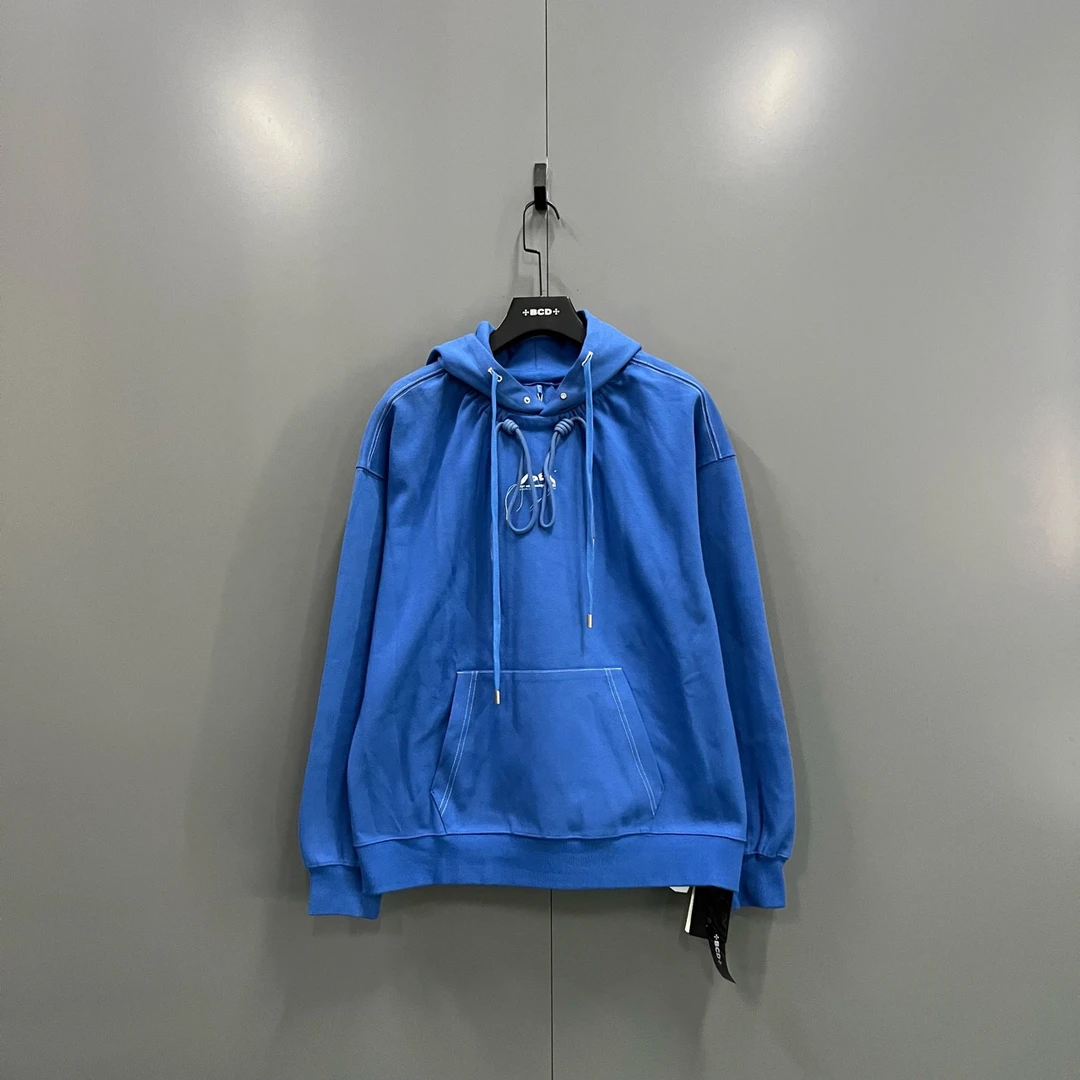 未使用 maje jp926 011478 ADER 蓝色logo刺绣帽衫