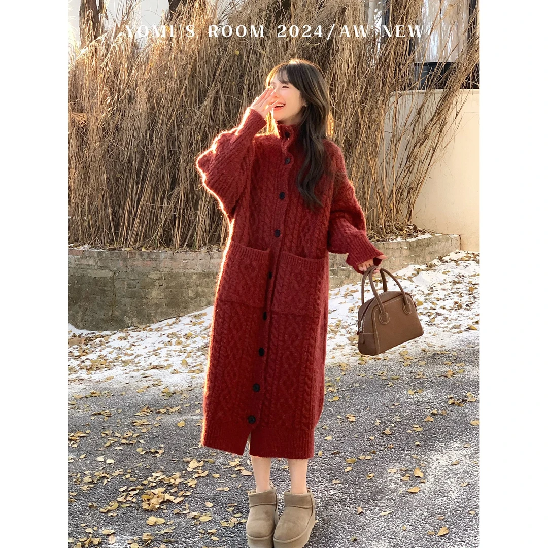 YOMI小个子定制【红璃树莓】设计感内搭外穿毛衣连衣裙女冬季新款