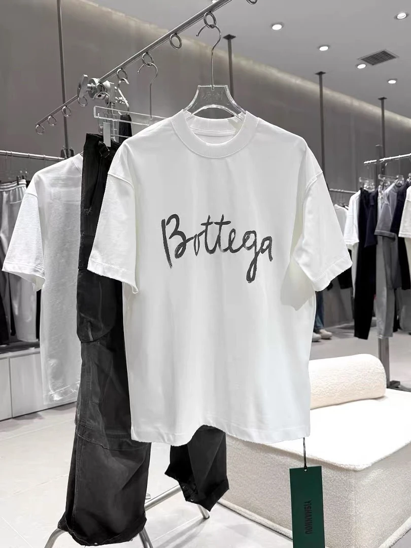 新款高级感纯棉男士短袖T恤圆领印花潮流百搭休闲时尚宽松韩版