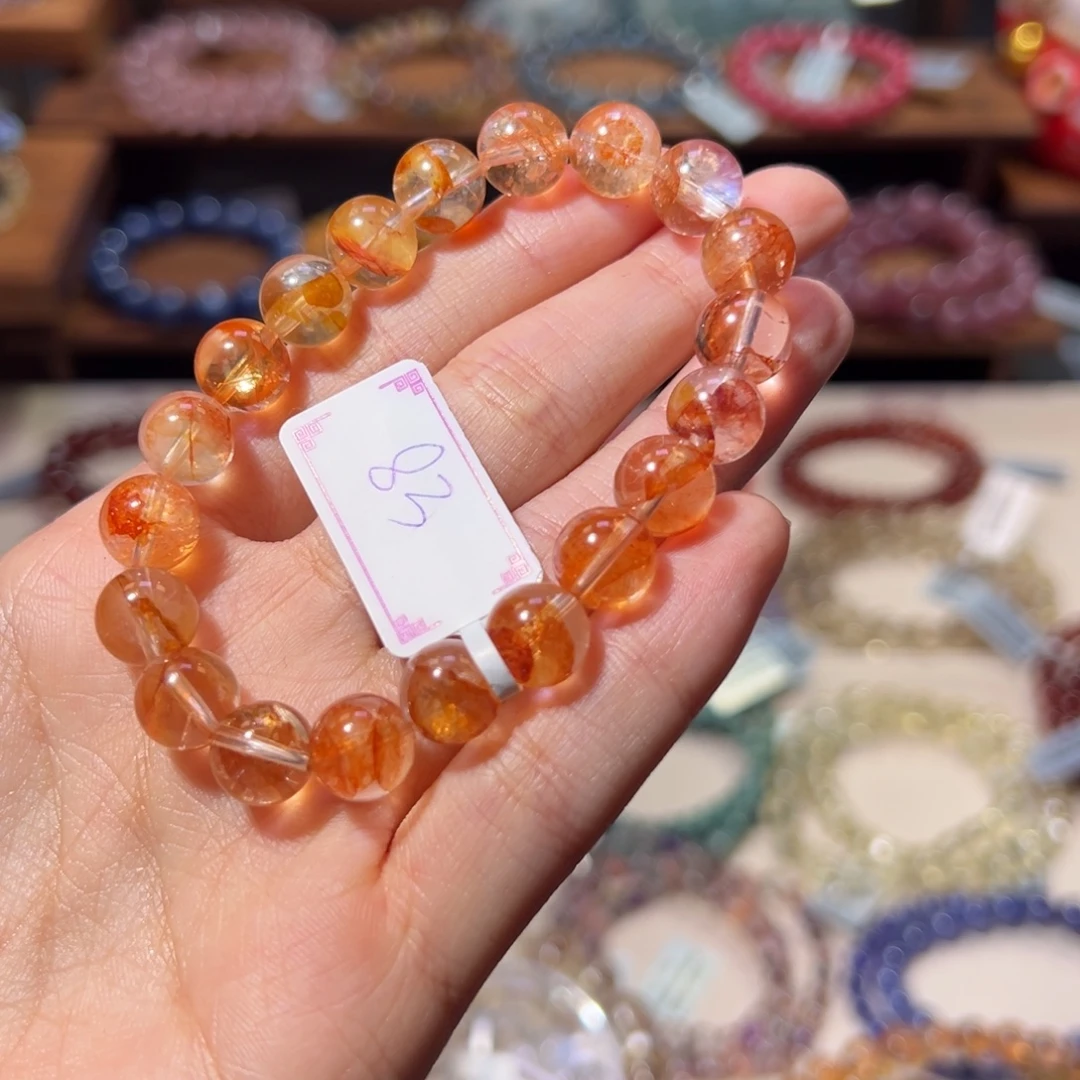 西***间手串未镶嵌水晶9m福利漏价黄胶花