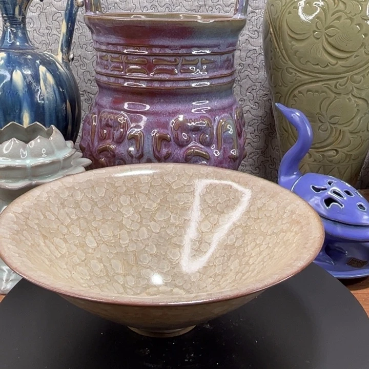 人***边陶摆件瓷器官窑官窑官窑