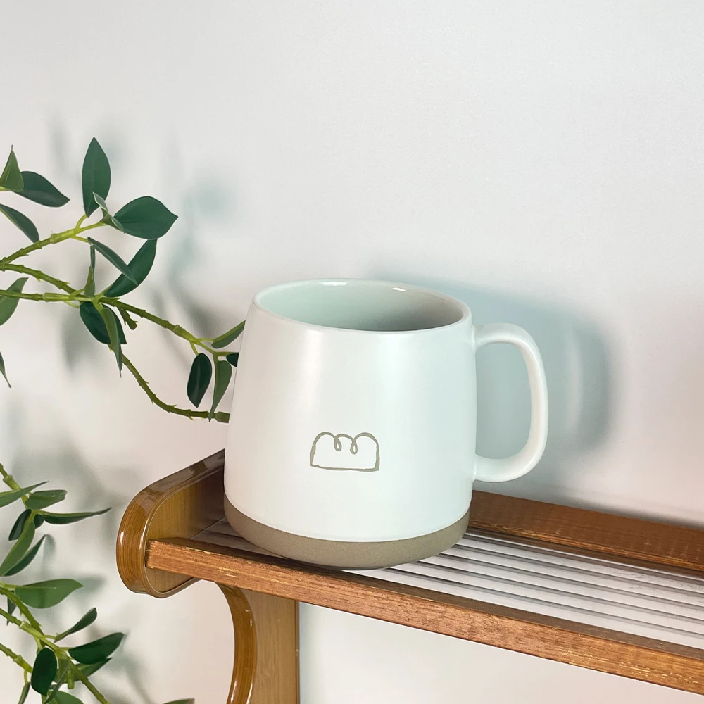 简约陶瓷马克杯早餐杯子高颜值咖啡杯家用喝水杯户外下午茶杯