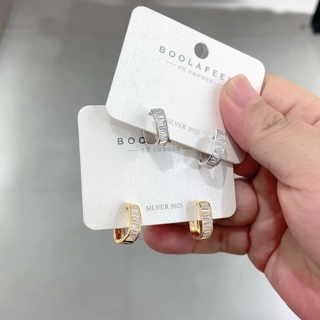 925银耳饰 01290 高端定制古丽品牌新款s925纯银耳扣小耳圈