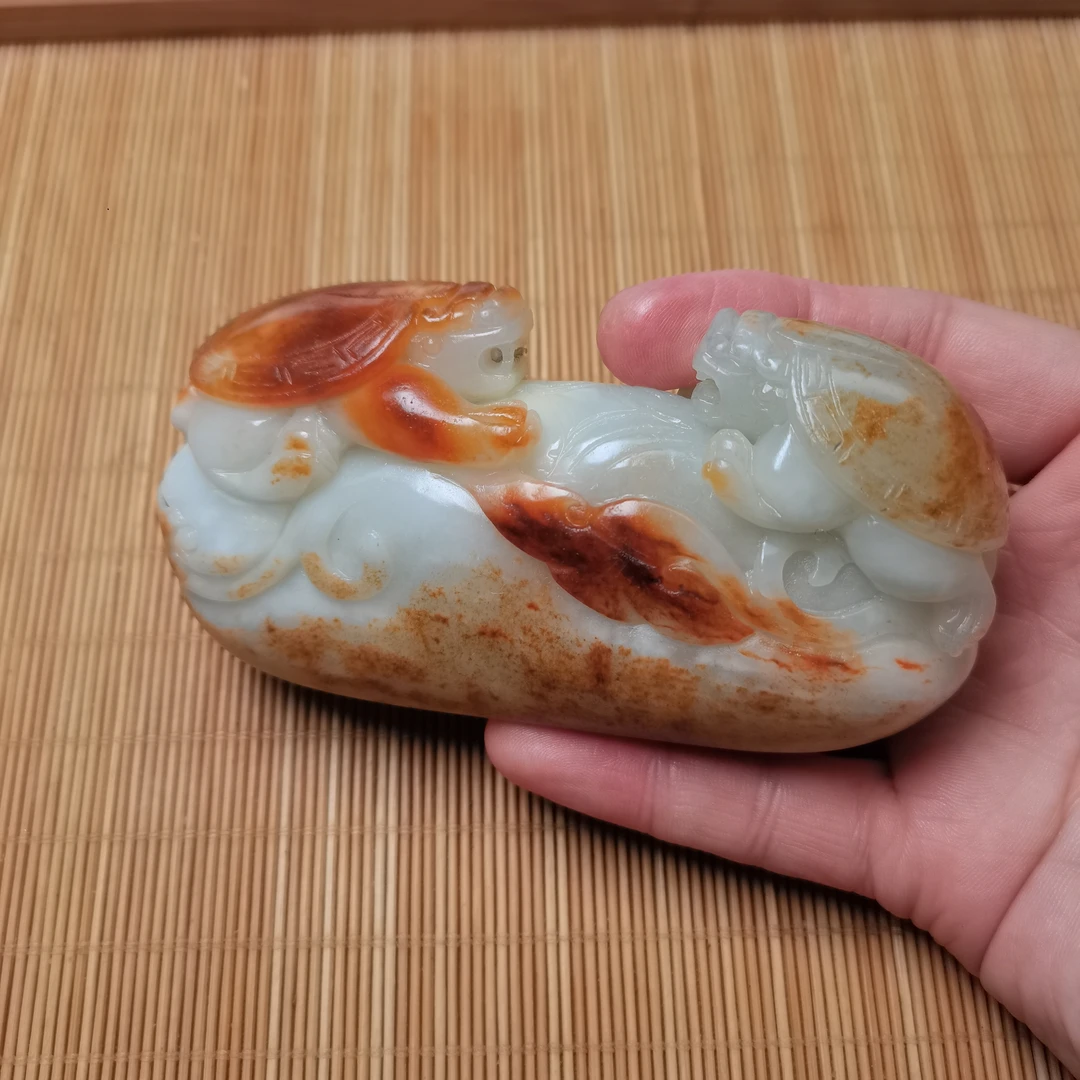 新疆和田玉富甲天下乌龟385克