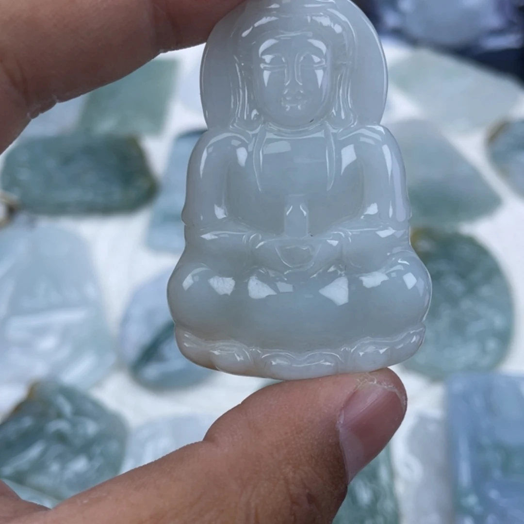 颈饰未镶嵌翡翠度母观音