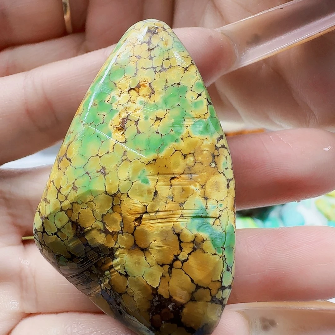 绿松石未镶嵌颈饰唐三彩吊坠